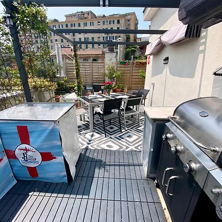 Terrazza Su - Attico Panoramico Vicino Acquario E Centro Citta * Genua